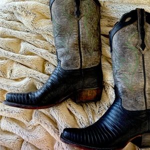 Women’s Lucchese Lizard Cowboy Boots size 7.5 slightly worn